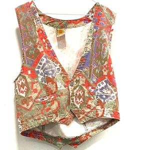 Size 2 Chico’s Vintage 90s Boho style  Denium Jacket